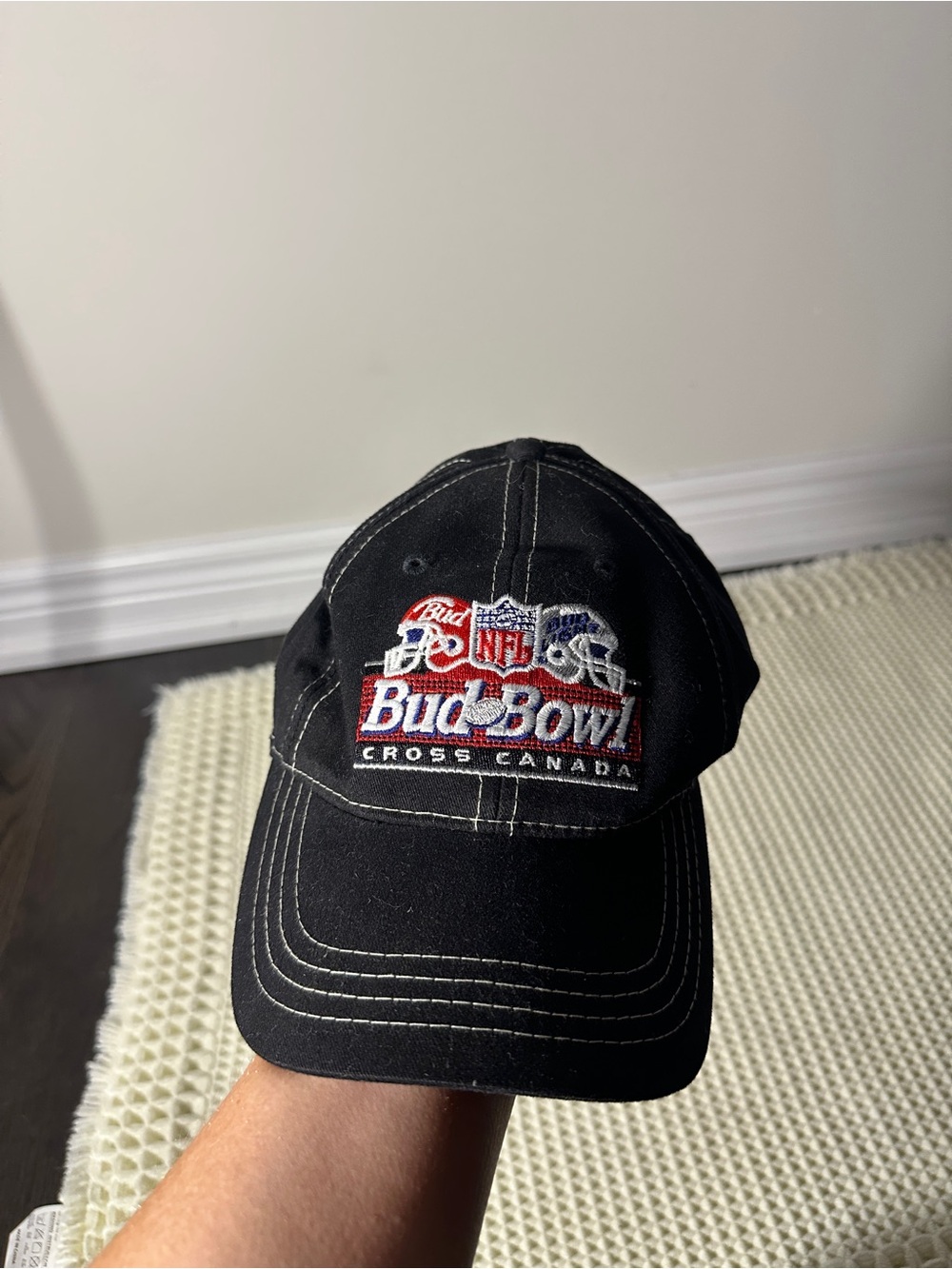 Vintage Budweiser Bud Bowl Cross Canada Baseball Cap